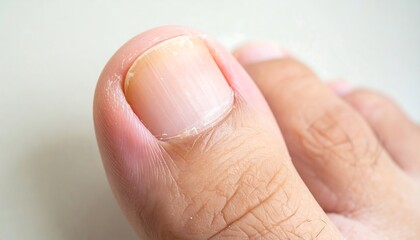 Close-up of a toenails.