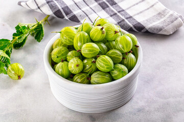 Ripe sweet juicy green gooseberry