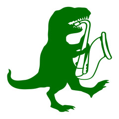 T-Rex Saxophone Trumped Instrument Music Fun Hobby Party