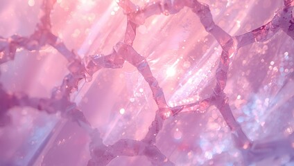 Fototapeta premium Pink Crystal Abstract Background Sparkling Gem Texture