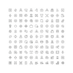Collection of diverse hand drawn arrows and symbols in a grid layout