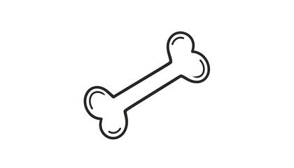Dog bone icon with simple design. (2)