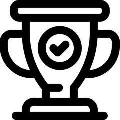trophy line icon. Clean and minimalist vector icon for websites, mobile apps, presentations, and logos. Fully scalable and customizable for any project.
