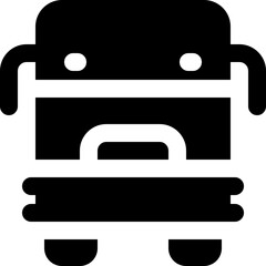 school bus glyph icon. Strong and solid vector icon for websites, mobile interfaces, presentations, and visual branding. High quality and easy to edit.