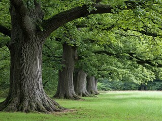 forest with majestic oak trees