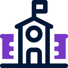 school duotone icon. Sleek and modern vector icon for websites, mobile apps, marketing materials, and corporate design. Fully scalable and ready to use.