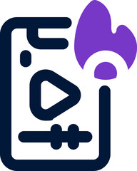 viral video duotone icon. Sleek and modern vector icon for websites, mobile apps, marketing materials, and corporate design. Fully scalable and ready to use.