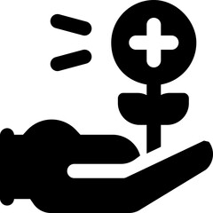 Obraz premium alternative medicine glyph icon. Strong and solid vector icon for websites, mobile interfaces, presentations, and visual branding. High quality and easy to edit.