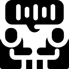 speech therapy glyph icon. Strong and solid vector icon for websites, mobile interfaces, presentations, and visual branding. High quality and easy to edit.