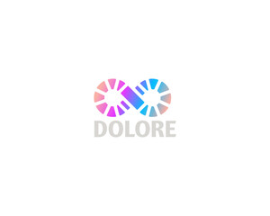 Fototapeta premium Abstract infinity logo. Gradient wave loop logotype. Unusual number 8 endless vector sign
