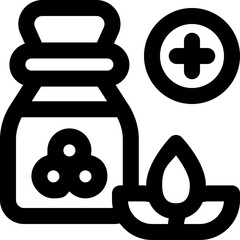 homeopathy line icon. Clean and minimalist vector icon for websites, mobile apps, presentations, and logos. Fully scalable and customizable for any project.
