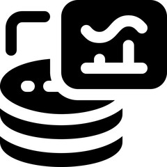 database glyph icon. Strong and solid vector icon for websites, mobile interfaces, presentations, and visual branding. High quality and easy to edit.