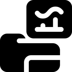 folder glyph icon. Strong and solid vector icon for websites, mobile interfaces, presentations, and visual branding. High quality and easy to edit.