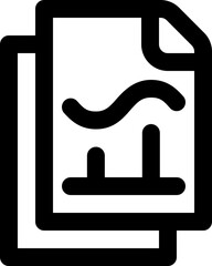 report line icon. Clean and minimalist vector icon for websites, mobile apps, presentations, and logos. Fully scalable and customizable for any project.