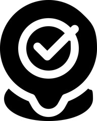 location glyph icon. Strong and solid vector icon for websites, mobile interfaces, presentations, and visual branding. High quality and easy to edit.