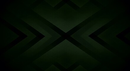 Dark green abstract geometric pattern with arrows pointing inwards, symbolizing direction and connection in a modern design