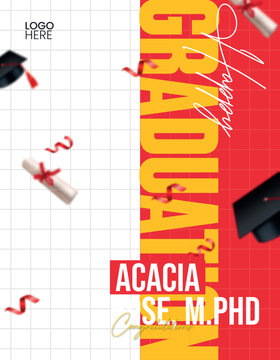 Elegant Graduation Poster Template for Honoring Achievements
