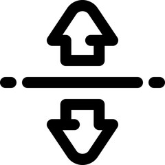 scroll line icon. Clean and minimalist vector icon for websites, mobile apps, presentations, and logos. Fully scalable and customizable for any project.