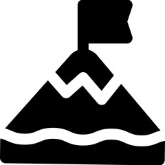 goal glyph icon. Strong and solid vector icon for websites, mobile interfaces, presentations, and visual branding. High quality and easy to edit.