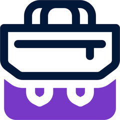 briefcase duotone icon. Sleek and modern vector icon for websites, mobile apps, marketing materials, and corporate design. Fully scalable and ready to use.