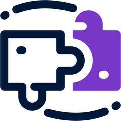 puzzle duotone icon. Sleek and modern vector icon for websites, mobile apps, marketing materials, and corporate design. Fully scalable and ready to use.