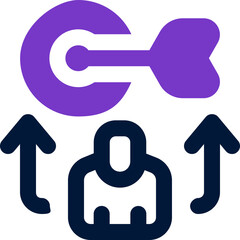targeted duotone icon. Sleek and modern vector icon for websites, mobile apps, marketing materials, and corporate design. Fully scalable and ready to use.