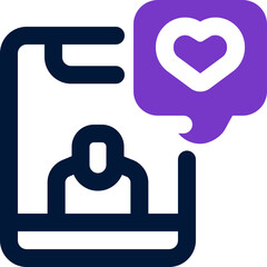 social media duotone icon. Sleek and modern vector icon for websites, mobile apps, marketing materials, and corporate design. Fully scalable and ready to use.