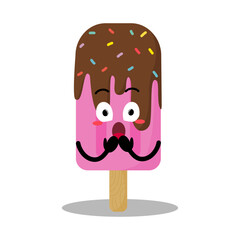 Cute Hand Drawn Surprised Popsicle
