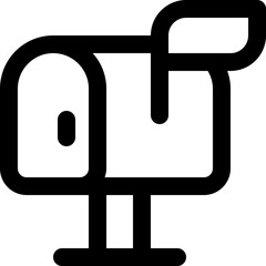 mailbox line icon. Clean and minimalist vector icon for websites, mobile apps, presentations, and logos. Fully scalable and customizable for any project.