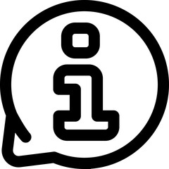 chat info line icon. Clean and minimalist vector icon for websites, mobile apps, presentations, and logos. Fully scalable and customizable for any project.