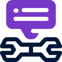 Fototapeta premium support chat duotone icon. Sleek and modern vector icon for websites, mobile apps, marketing materials, and corporate design. Fully scalable and ready to use.
