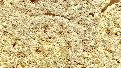 rough golden limestone surface with porous texture ideal for natural background or architectural stone design