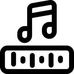 music line icon. Clean and minimalist vector icon for websites, mobile apps, presentations, and logos. Fully scalable and customizable for any project.