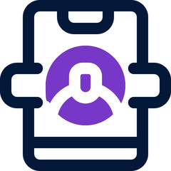 user duotone icon. Sleek and modern vector icon for websites, mobile apps, marketing materials, and corporate design. Fully scalable and ready to use.