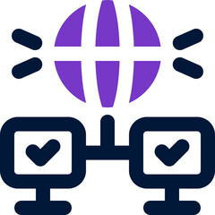 network duotone icon. Sleek and modern vector icon for websites, mobile apps, marketing materials, and corporate design. Fully scalable and ready to use.