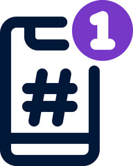 hashtag duotone icon. Sleek and modern vector icon for websites, mobile apps, marketing materials, and corporate design. Fully scalable and ready to use.