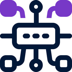 mind map duotone icon. Sleek and modern vector icon for websites, mobile apps, marketing materials, and corporate design. Fully scalable and ready to use.