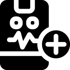 medical app glyph icon. Strong and solid vector icon for websites, mobile interfaces, presentations, and visual branding. High quality and easy to edit.