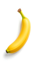 Single ripe banana isolated