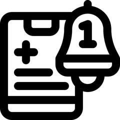 notification line icon. Clean and minimalist vector icon for websites, mobile apps, presentations, and logos. Fully scalable and customizable for any project.