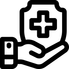 Obraz premium insurance line icon. Clean and minimalist vector icon for websites, mobile apps, presentations, and logos. Fully scalable and customizable for any project.