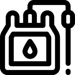 blood bag line icon. Clean and minimalist vector icon for websites, mobile apps, presentations, and logos. Fully scalable and customizable for any project.