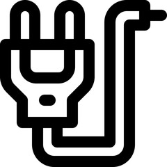 plug line icon. Clean and minimalist vector icon for websites, mobile apps, presentations, and logos. Fully scalable and customizable for any project.