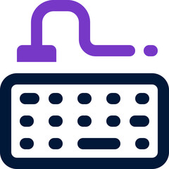 keyboard duotone icon. Sleek and modern vector icon for websites, mobile apps, marketing materials, and corporate design. Fully scalable and ready to use.