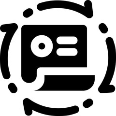 proceess glyph icon. Strong and solid vector icon for websites, mobile interfaces, presentations, and visual branding. High quality and easy to edit.