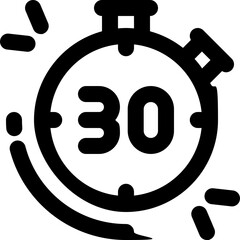 timer line icon. Clean and minimalist vector icon for websites, mobile apps, presentations, and logos. Fully scalable and customizable for any project.