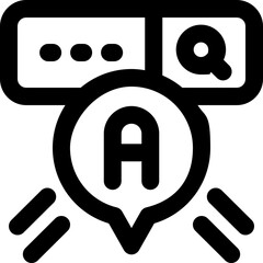 Obraz premium answer line icon. Clean and minimalist vector icon for websites, mobile apps, presentations, and logos. Fully scalable and customizable for any project.