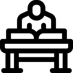 study line icon. Clean and minimalist vector icon for websites, mobile apps, presentations, and logos. Fully scalable and customizable for any project.