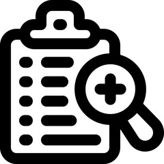 medical checkup line icon. Clean and minimalist vector icon for websites, mobile apps, presentations, and logos. Fully scalable and customizable for any project.