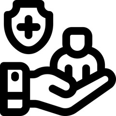 patient line icon. Clean and minimalist vector icon for websites, mobile apps, presentations, and logos. Fully scalable and customizable for any project.